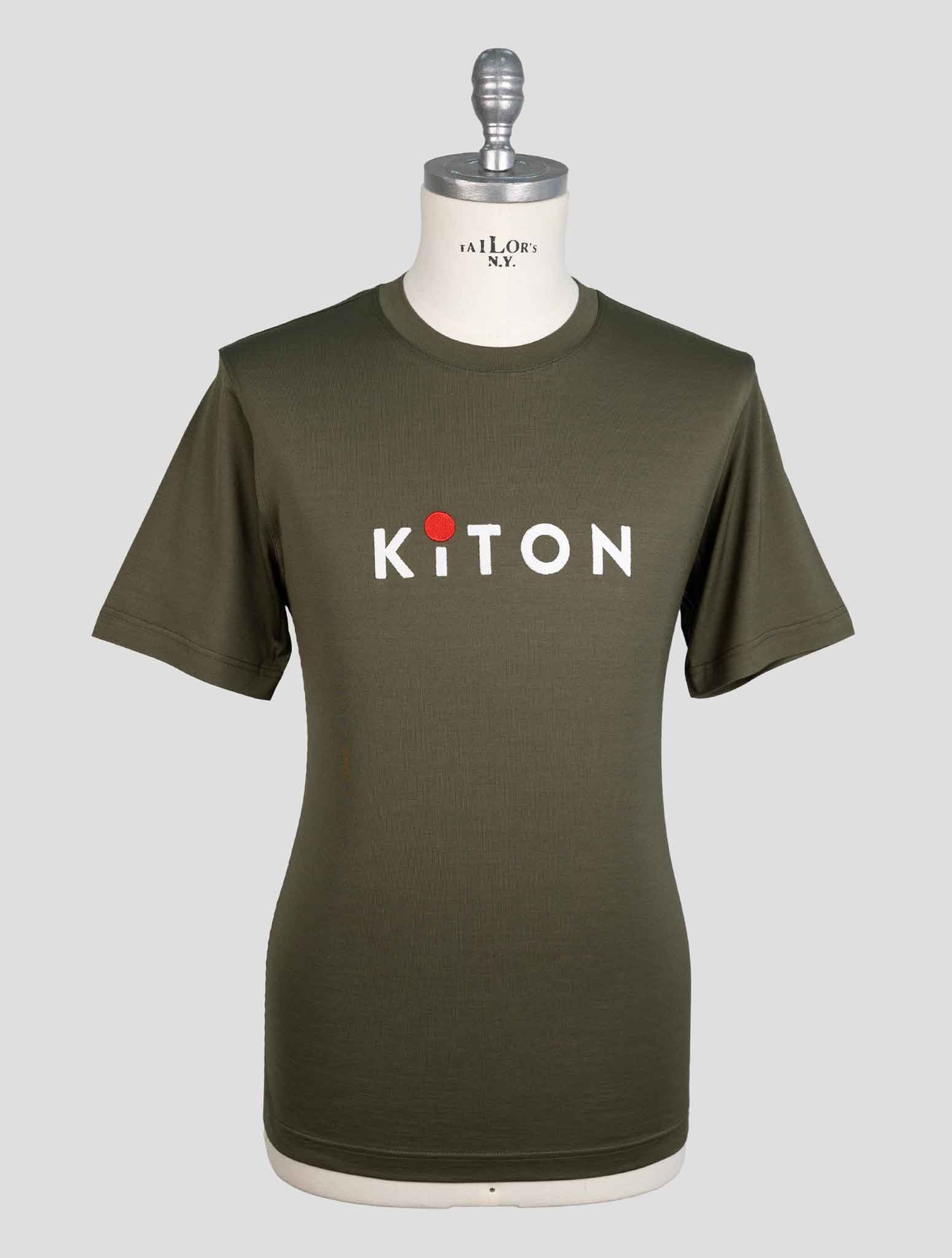 НОВАЯ ХЛОПКОВАЯ ФУТБОЛКА KITON ЗЕЛЕНОГО ЦВЕТА EU 54 - US 44 - XL KMZ37