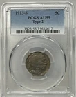 1913-S TY2 5C Buffalo Nickel PCGS AU 55
