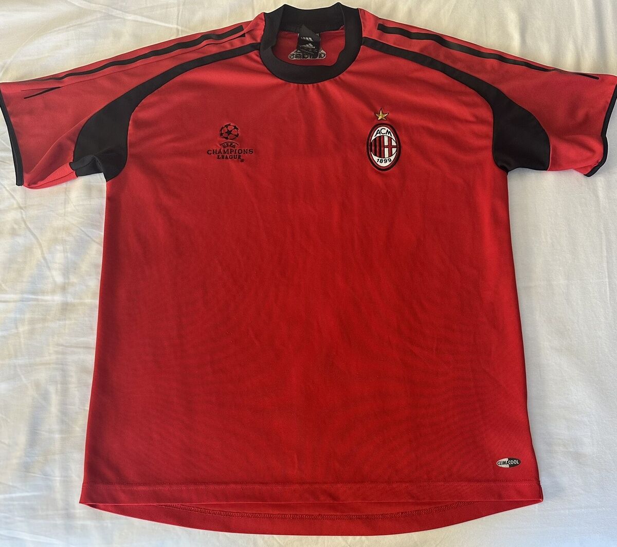 Adidas Pre-Owned AC Milan Champions League Pregame Jersey Adidas Pre-Owned AC Milan Champions League Pregame Jersey