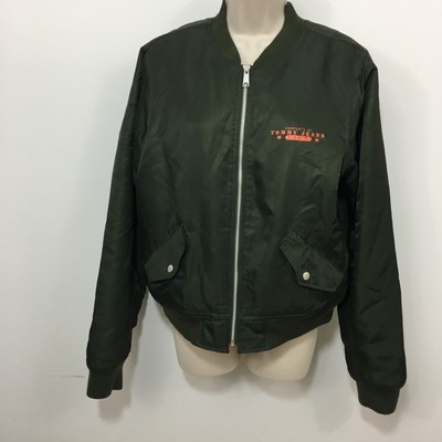 tommy hilfiger green bomber jacket