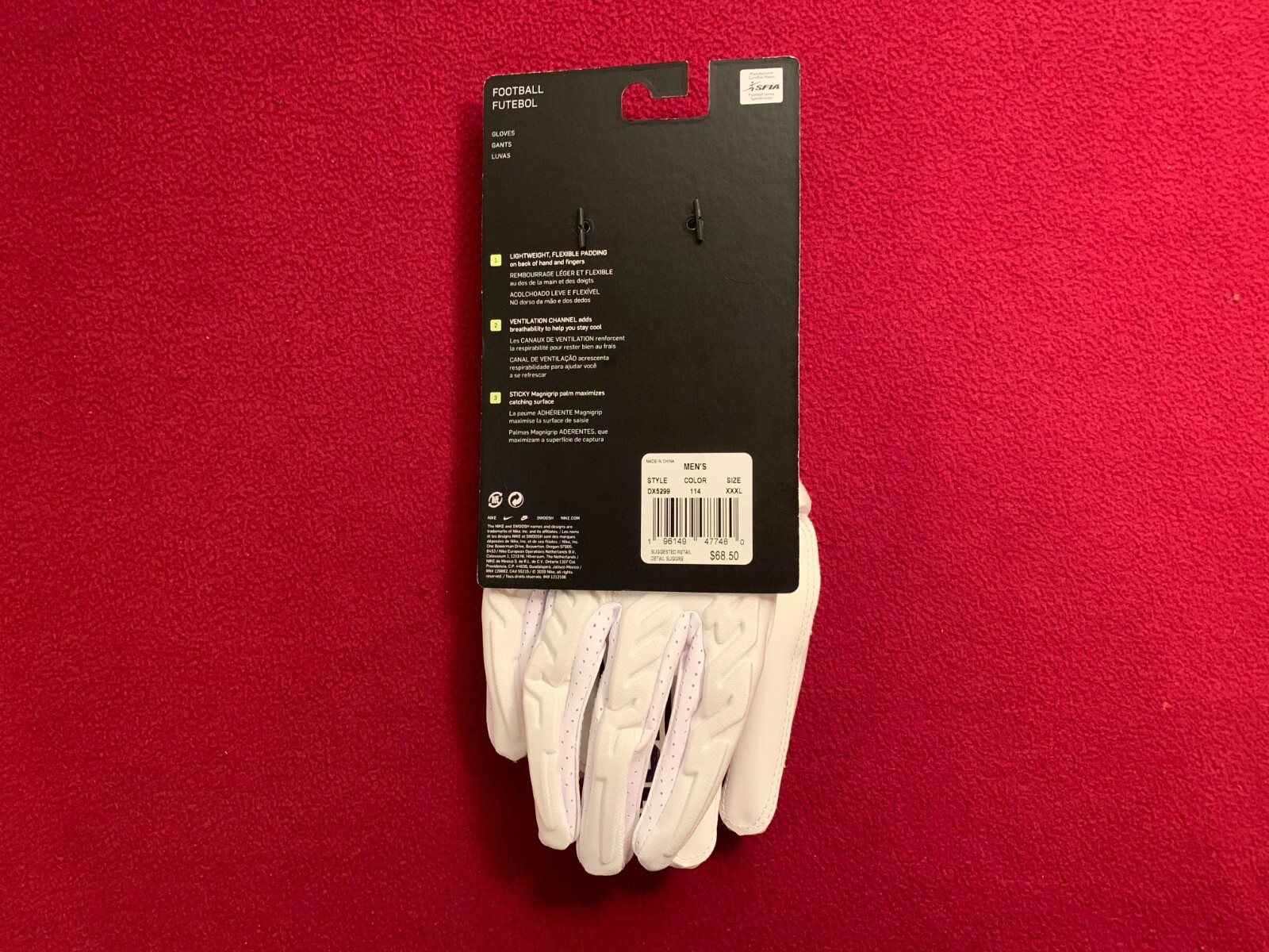 Nike TCU Horned Frogs Team Issued Superbad 6.0 Football Gloves Size 3XL