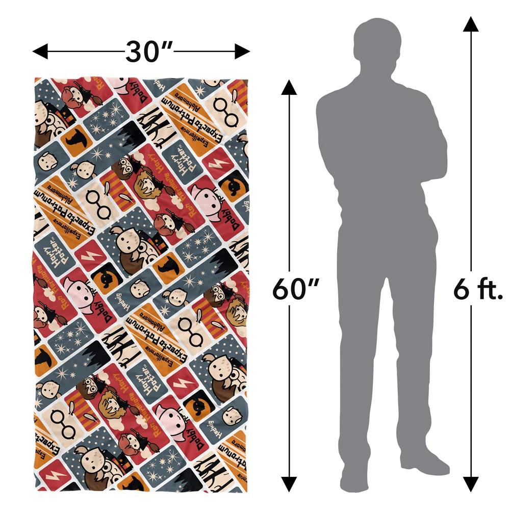 Harry Potter Cute Chibi Pattern Officially Licensed Beach Towel 30"x60"