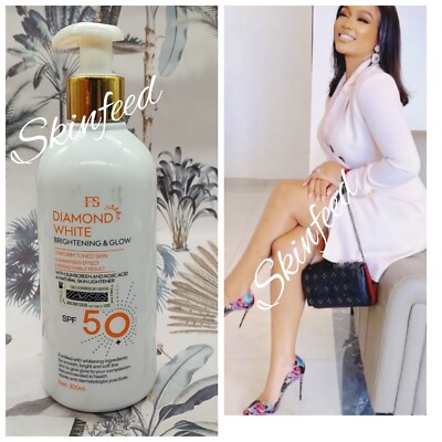 Diamond White Brightening & Glowing 300ml Lotion With Sunscreen x1 Spf50