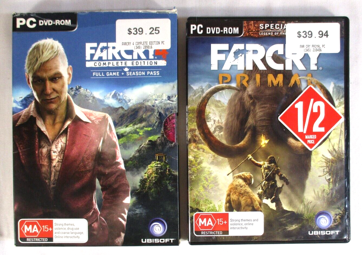 FARCRY 4 COMPLETE EDITION IN SLIPCASE & PRIMAL SPECIAL EDITION PC