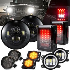 7 Led Headlights Fog Turn Fender Lamp Tail Lights Combo For Jeep Wrangler Jk 7 Led Headlights Fog Turn Fender Lamp Tail Lights Combo For Jeep Wrangler Jk