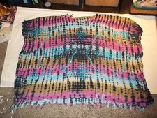  1- Island Planet Beach Cover Up NWOTs Tie Dye Hippy Boho Fringe One Size