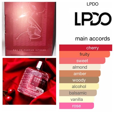 LPDO Cherry Seduction Eau De Parfum Intense Fragrance 100mL ITALY Vanilla Almond