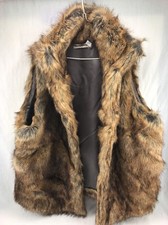 Fur Vest Mark & Grahm Collar & Trim Faux Stunning Compare 2 $150.00 Brand New Xl