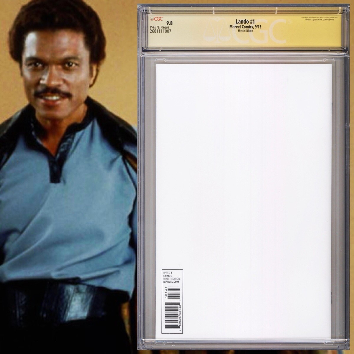 CGC 9.8 SS Lando #1 Sketch Edition signed by Billy Dee Williams