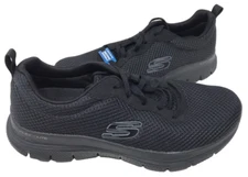 Skechers Women's Flex Appeal 4.0 Brilliant View Lace Up Shoes Black Size:6 176J