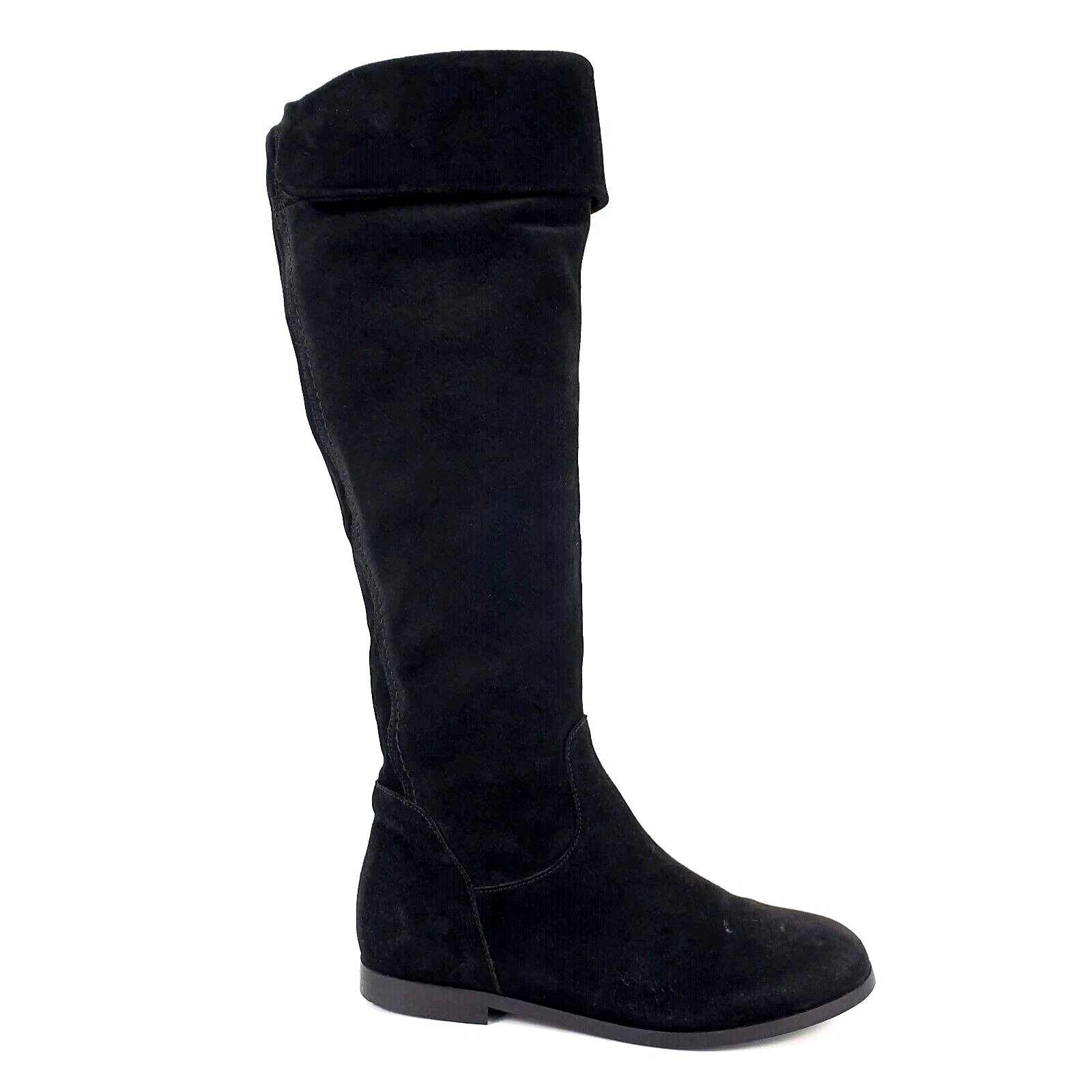 Stivali al ginocchio Clarks neri in pelle scamosciata misura UK 4 5