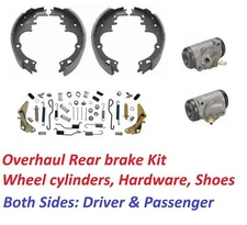 Rear Brake Drum Overhaul Kit Hardware Shoes Wheel Cylinders Chevelle 1964-1967