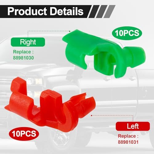 20pcs Tailgate Handle Door Lock Rod Clips Tailgate Handle Rod Clip - Picture 3 of 6