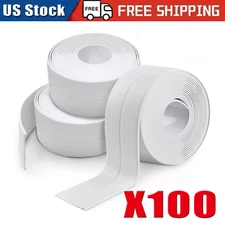 10.5FT PVC Self Adhesive Caulk Sealing Strip Tape For Kitchen Wall Sink Toilet