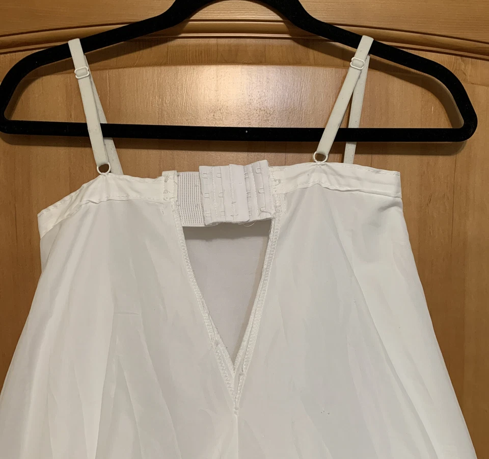 Vestido de Novia Enagua Slip Feliz Mode’s Modelo Nupcial Pequeño Blanco 2 Capas Malla Foto 3 de 4