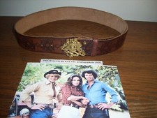 RARE DUKES OF HAZZARD - LUKE DUKE 1978-79 STYLE 2 1/2" BRASS BELT BUCKLE & BELT