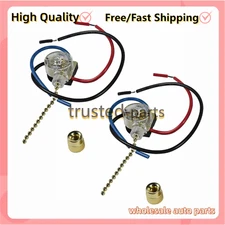 2pcs Ceiling Fan Switch for Zing Ear 3-Way 3-Wire Fan Light Switch ZE-110