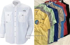 NEW COLUMBIA MEN BAHAMA LONG SLEEVE SHIRT,  XS-S-M-L-XL-XXL