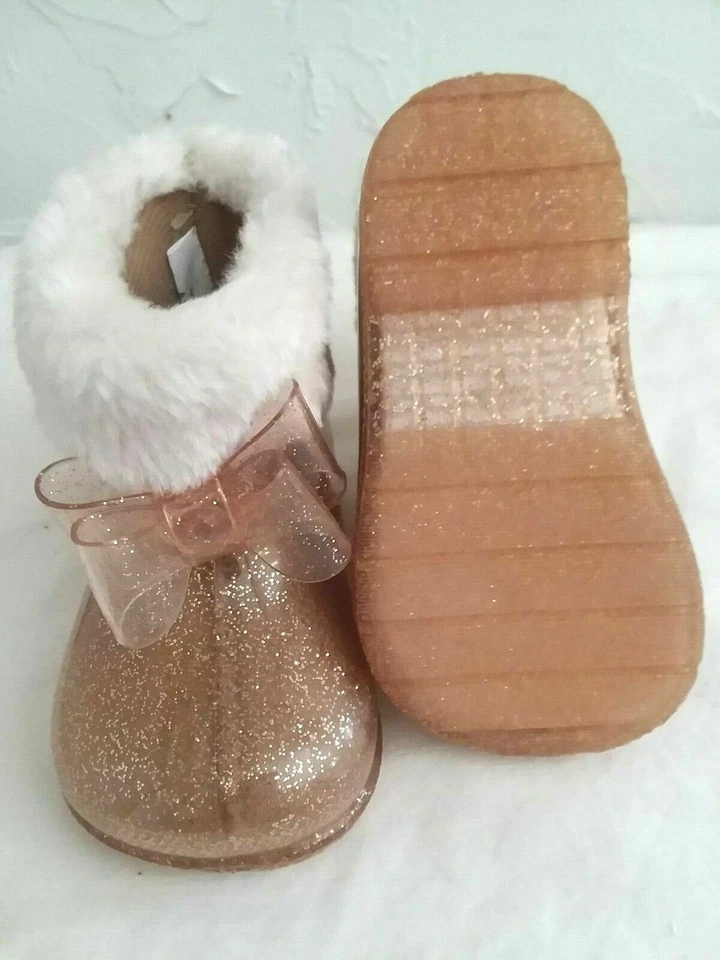 GARANIMALS-BEBÉ/NIÑO PEQUEÑO Talla "3" Dorado Premium-Botín Forrado de Piel Flujo-Suave Cómodo Foto 4 de 4