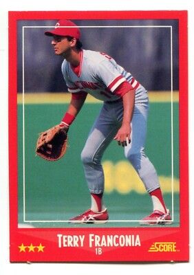 1988 Score Baseball Card Terry Francona Name Spelling Error Card #297 Franconia
