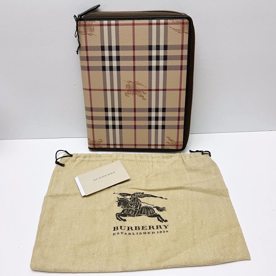 Burberry Haymarket Check Coated Logo Canvas iPad 2 Zip Cover Case - image 2 of 4