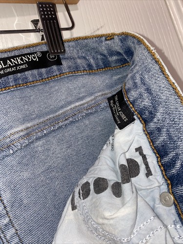 Jeans skinny BlankNYC The Great Jones vita alta donna taglia 30 invecchiati nuovi con etichette - Foto 7 di 7