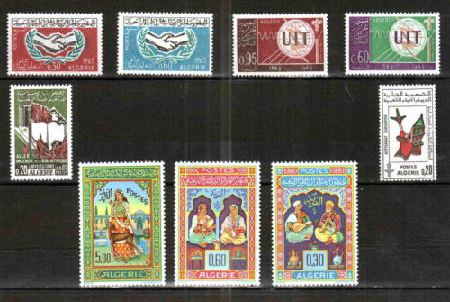 Algeria  1965 - Complete Year  Set  ," 09 Stamps  " -  all  MNH **  -  Superb ! - Picture 1 of 1