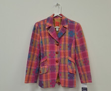Bazar Christian Lacroix Multicoloured Wool Blend Blazer Jacket Size 38 Uk 10