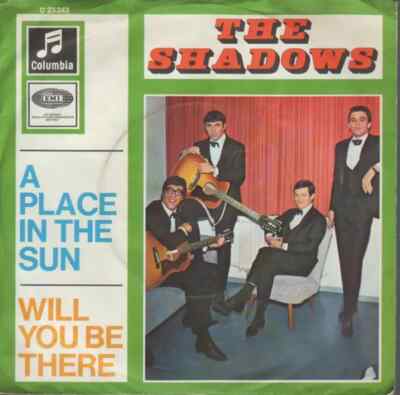 The Shadows A Place In The Sun Vinyl Single 7inch NEAR MINT Columbia