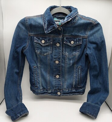 Aero Aeropostale Women's Distressed Juniors Denim Jean Jacket