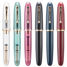 Jinhao 9019 Dadao Resin Fountain Pen #8 Nib, Big Size High Capacity Converter