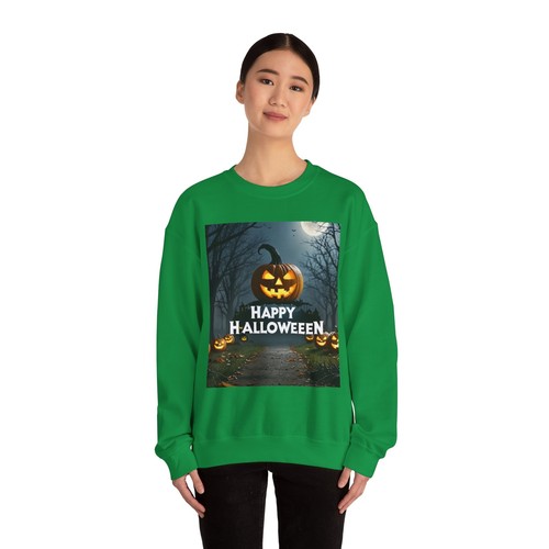 Halloween Pumpkin Crewneck Sweatshirt, Unisex Sweater, Fall Fashion, Spooky - Picture 33 of 53