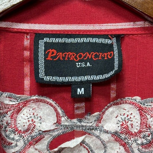 Patron Cito Long Sleeve Shirt Embroidered Western Mens M Stripes Tribal Design - Picture 4 of 9
