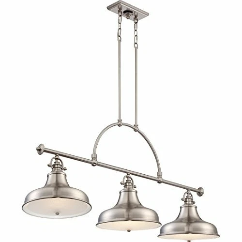 Quoizel ER353BN 3-Light Emery Island Chandelier in Brushed Nickel - Picture 4 of 7