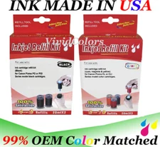 INK cartridge Refill bottle kit for Canon PG-210 XL CL-211 XL PBK CMY w Tools  