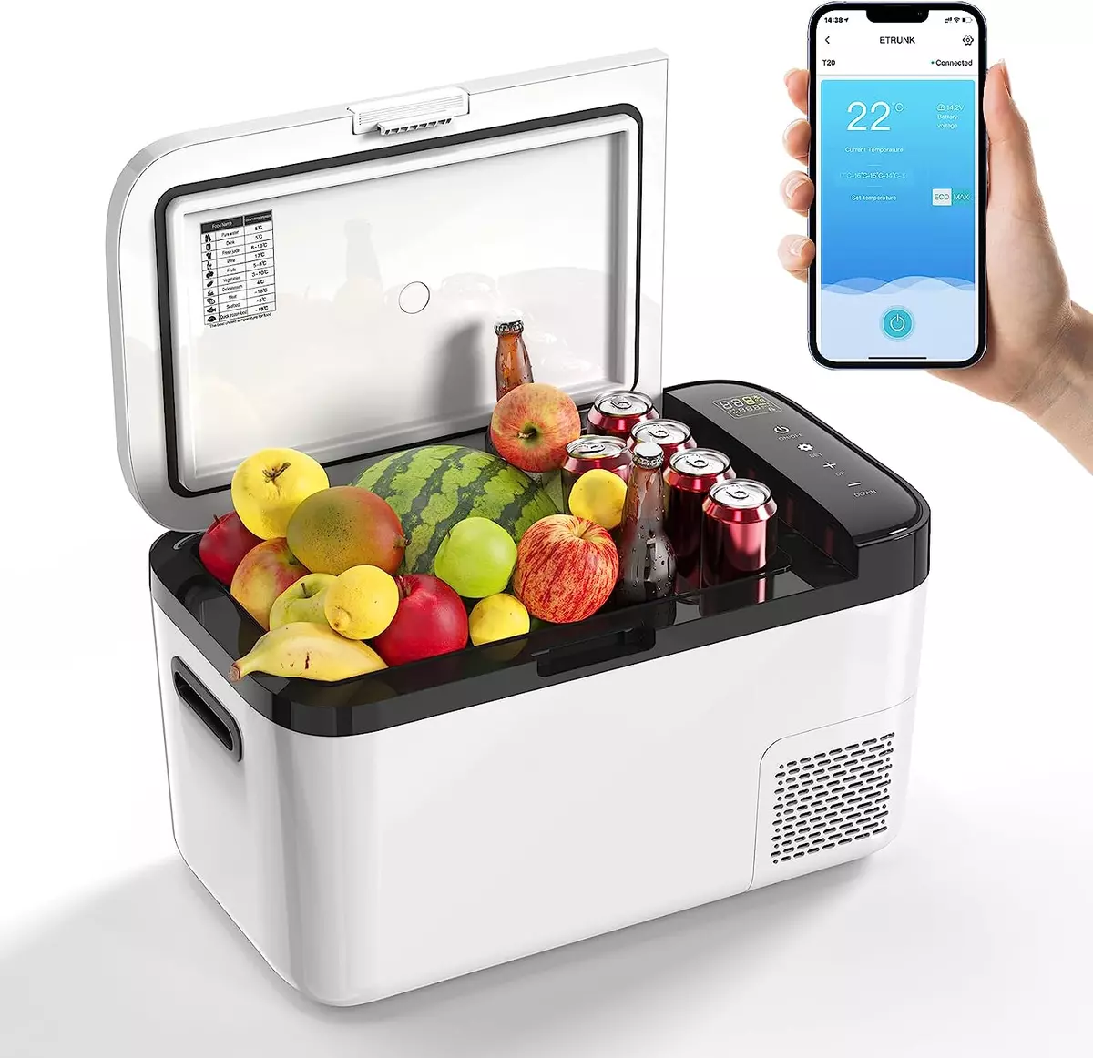 12 Volt Car Refrigerator, Portable Freezer, Car Fridge Dual Zone