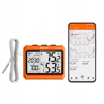 Elitech IPT-100S Bluetooth Thermometer Hygrometer Digital App USB Präzise Sensor
