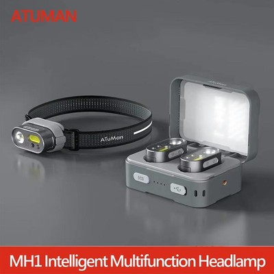 Atuman Duka Mh1 Headlamp Kit   USB Rechargeable LED Cob Motion Sensor Light