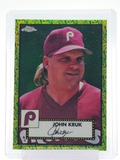 JOHN KRUK 2021 TOPPS CHROME PLATINUM GREEN YELLOW REFRACTOR /99 #565 Q3403