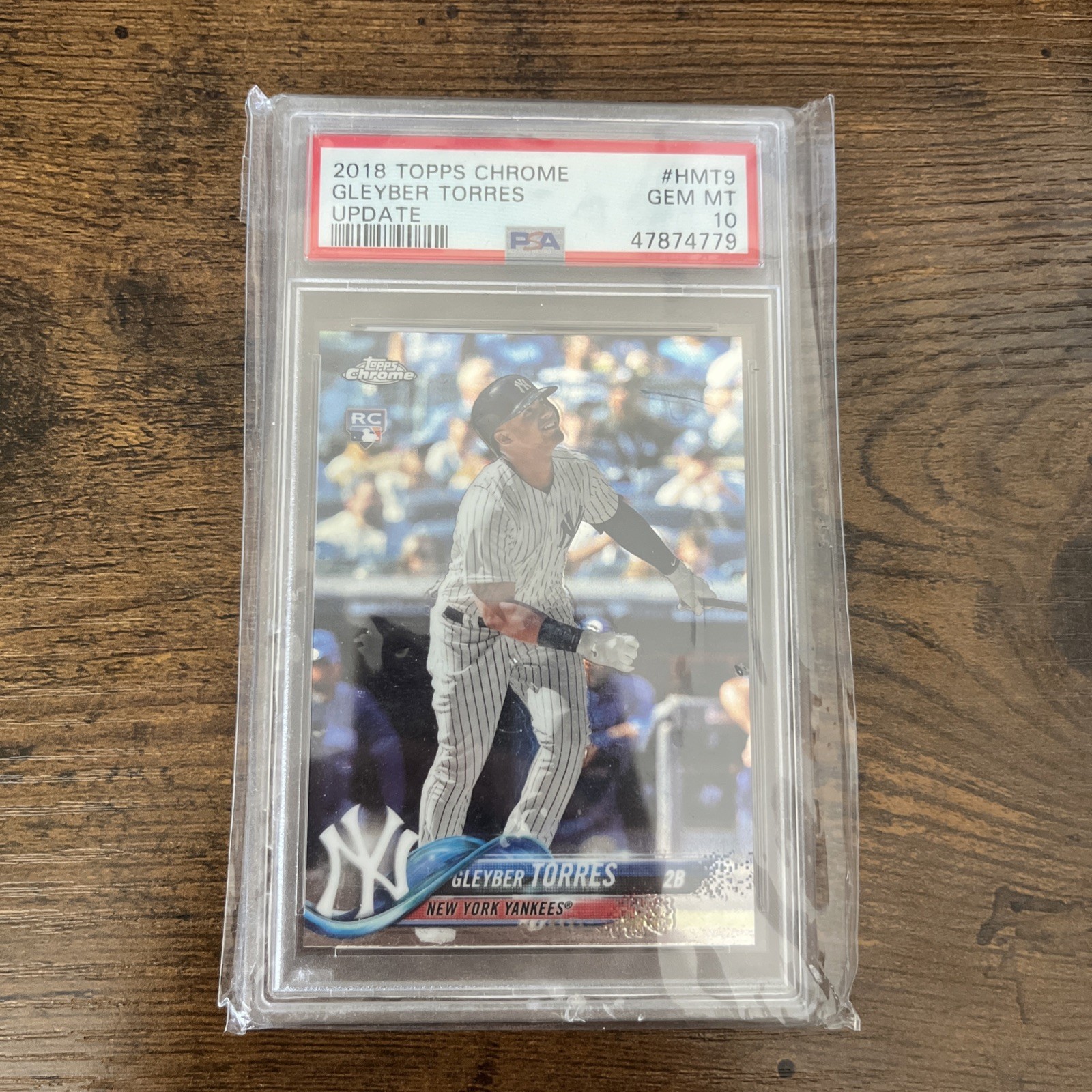 2018 Topps Chrome Update Gleyber Torres RC #HMT9 PSA 10 GEM MINT Yankees Rookie view 1