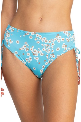 Roxy Juniors Beach Classic Mood Lace-Up Bikini Bottom L Maui Blue Margarita NWT Roxy Juniors Beach Classic Mood Lace-Up Bikini Bottom L Maui Blue Margarita NWT
