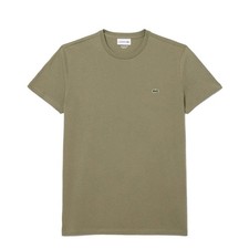 Image of Lacoste Crew Neck Pima Cotton T-Shirt Khaki