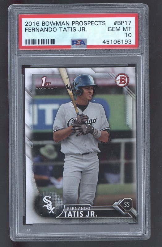 2016 Bowman #BP17 Fernando Tatis Jr. Prospects ROOKIE RC PSA 10