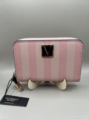 Victoria's Secret Small Wallet With Zip Heritage Stripe NEW WITH
