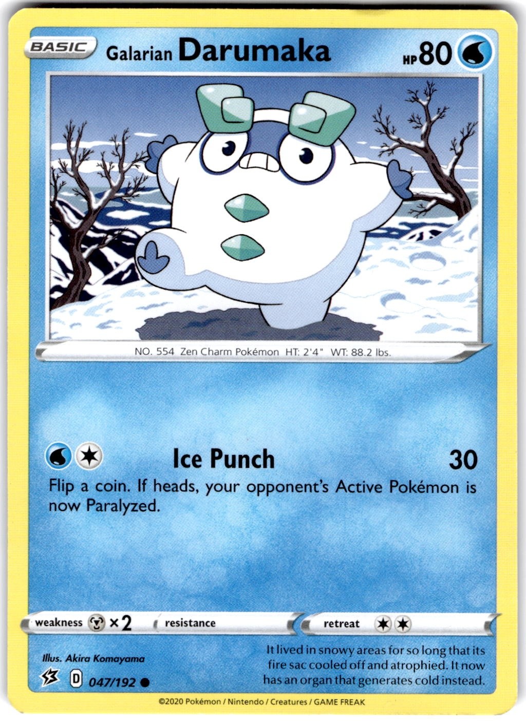 Pokemon Galarian Darumaka Rebel Clash 47 Non Holo English