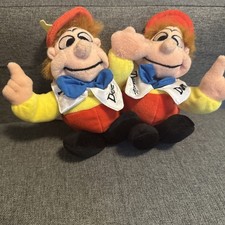 Disney Store Tweedle Dee / Dum Alice in Wonderland Mini Bean Bag Plush