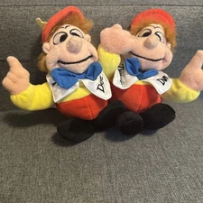 Disney Store Tweedle Dee / Dum  Alice in Wonderland Mini Bean Bag Plush