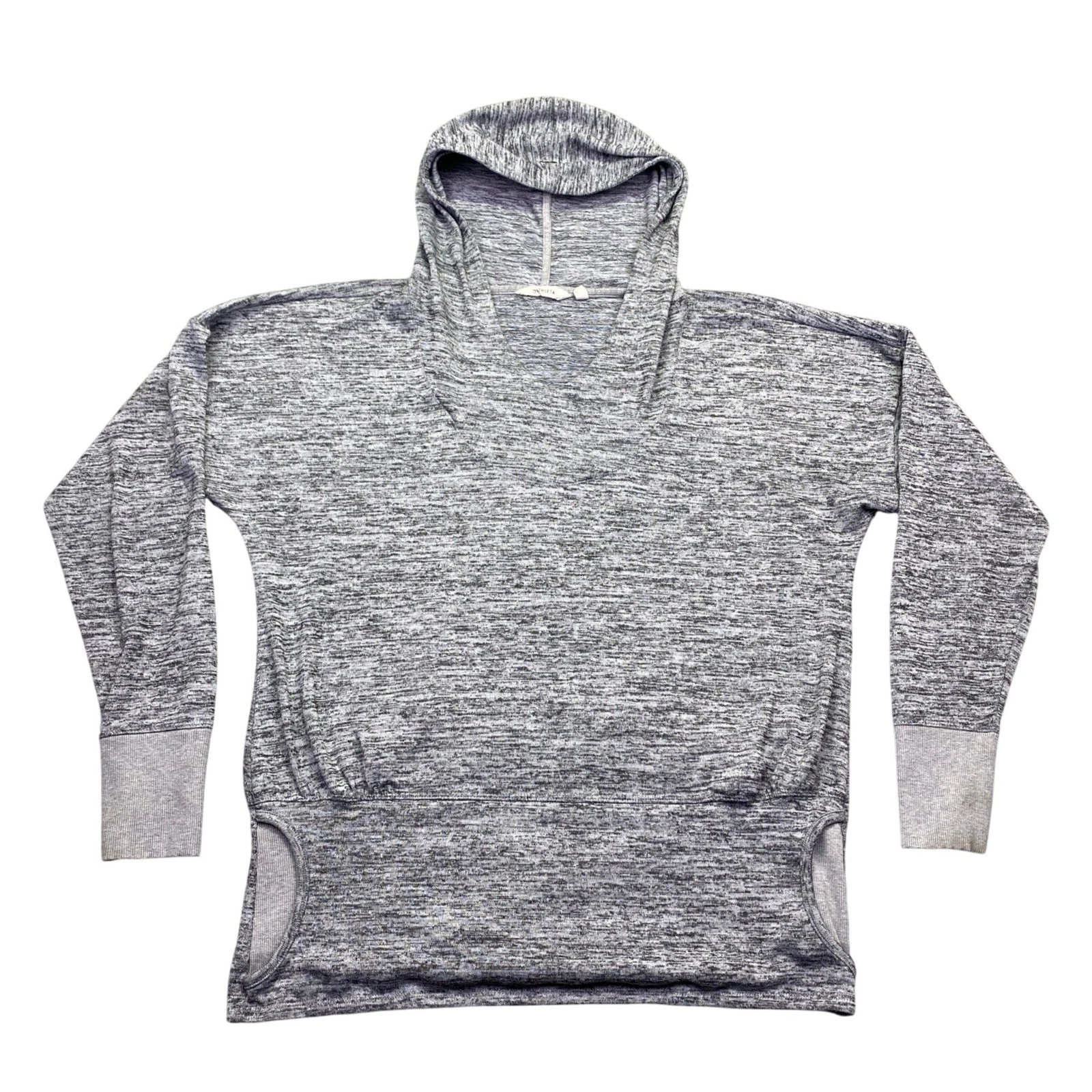 Athleta Womens Batwing & Robin Cowl Sweatshirt Gray Hooded XL Relaxed Pullover