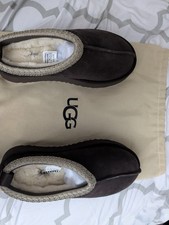UGG Genuine Leather and Sheepskin Size US6 Tasman Slipper - Burnt Cedar w/ Bag