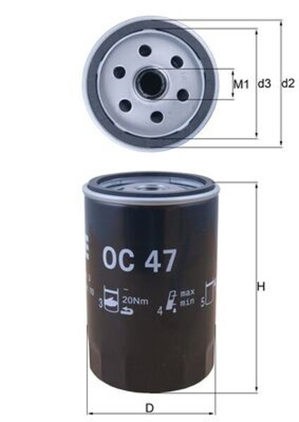 Knecht ÖLfilter OC 47 Anschraubfilter FüR Audi Porsche CitroËN A6 VW Seat Passat-image